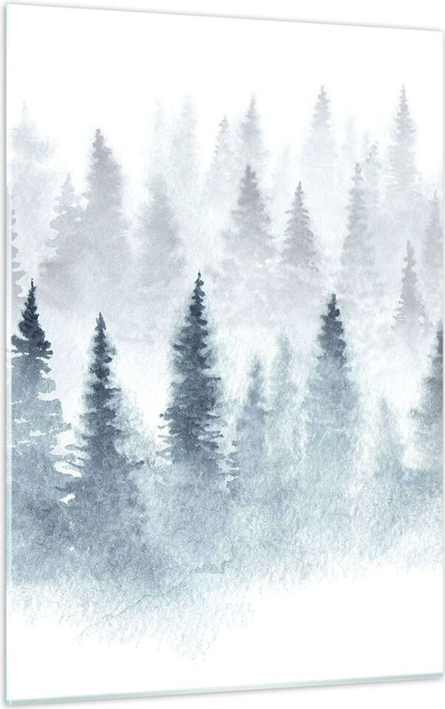 Bilder auf glas - Einteilig - Bäume Wald Natur - 50x70cm - Glasbilder - Wandbilder - Bilder - zum Aufhängen bereit - Wanddekoration aus Glas - Gl...