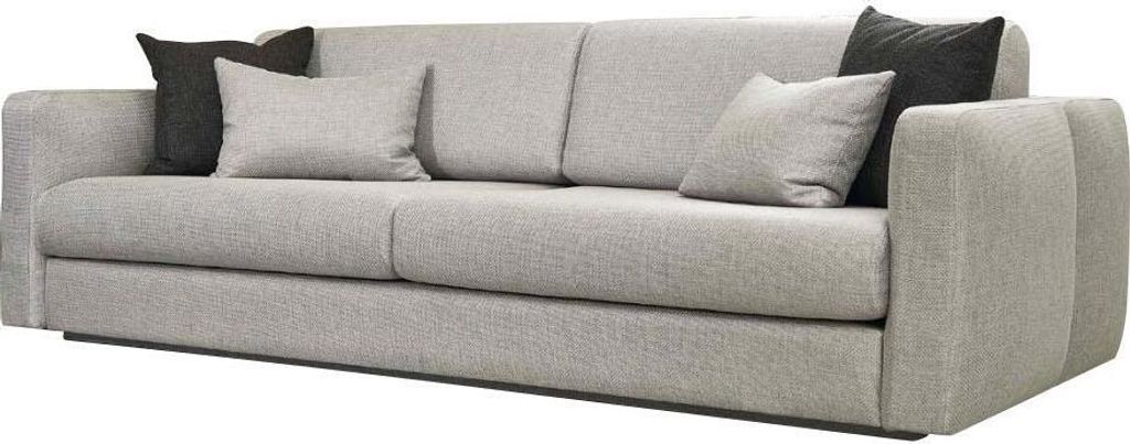 Couch Polstersofa Dreisitzer Sofa 3 Sitzer Grau Stoff Stoffsofa Design