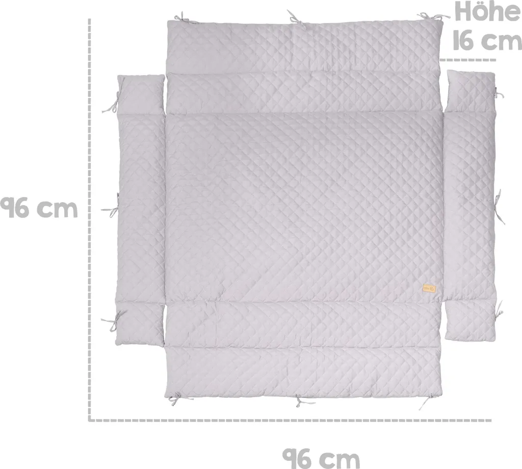 Fond de parc bébé molletonné gris argenté roba Style, taille ajustable - 10