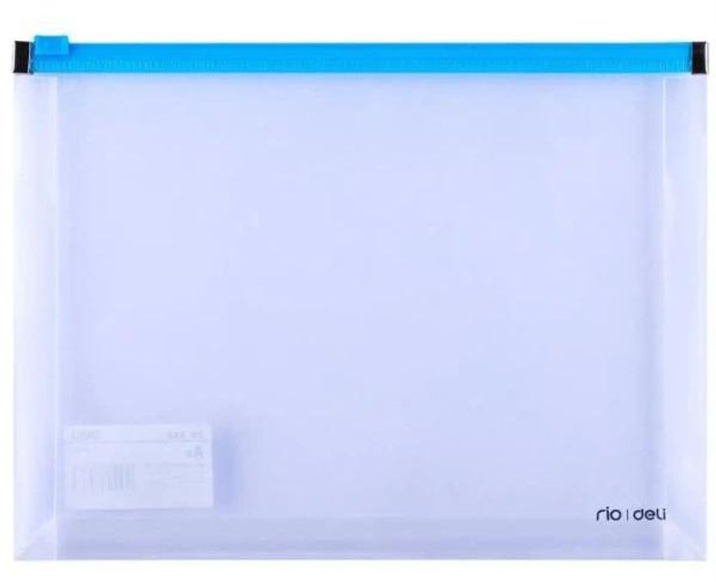 A5-Reißverschlussmappe aus PP, blau, DELI