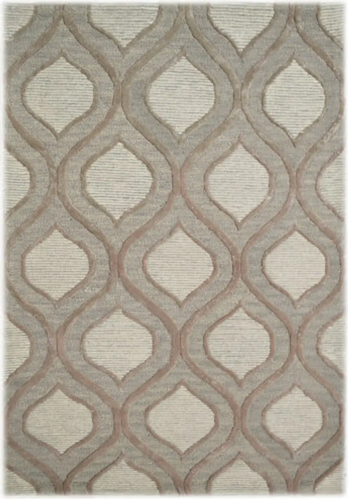 Tapis de salle à manger Kohinoor Argent Découpé moderne 122x183
