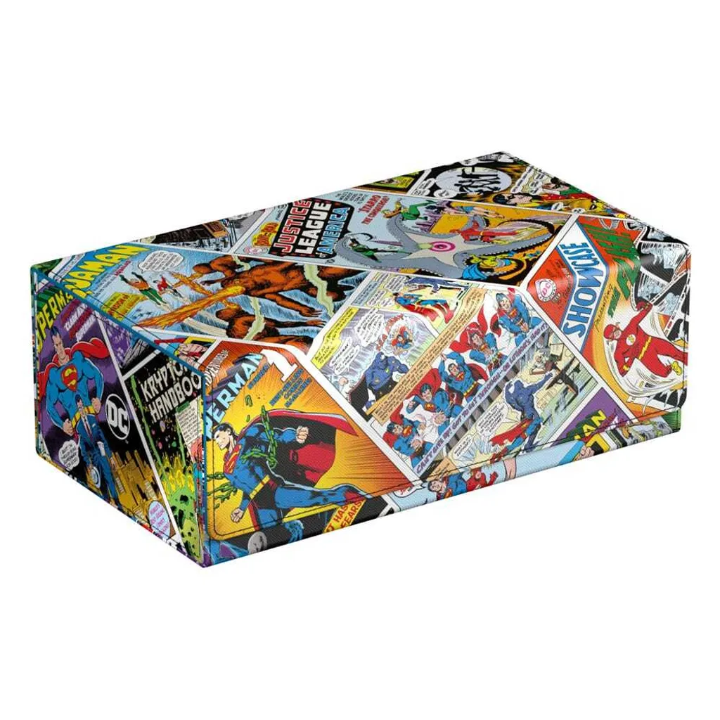 Boîte de rangement DC Justice League BD Comics vintage pour cartes