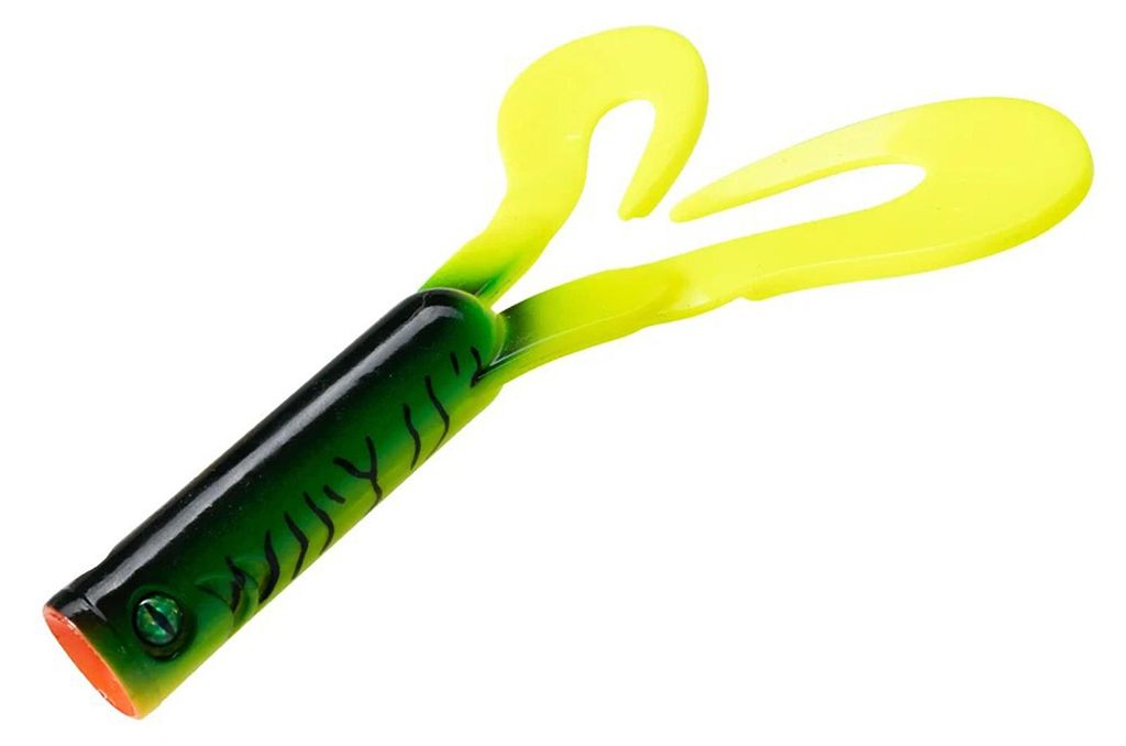 14,5 cm / 21,7 g Doppelter Lockenschwanz-Weichköder, Weitwurf-PVC-Bionic-Kunstköder, Süßwasser- und Salzwasser-Forellenangelzubehör