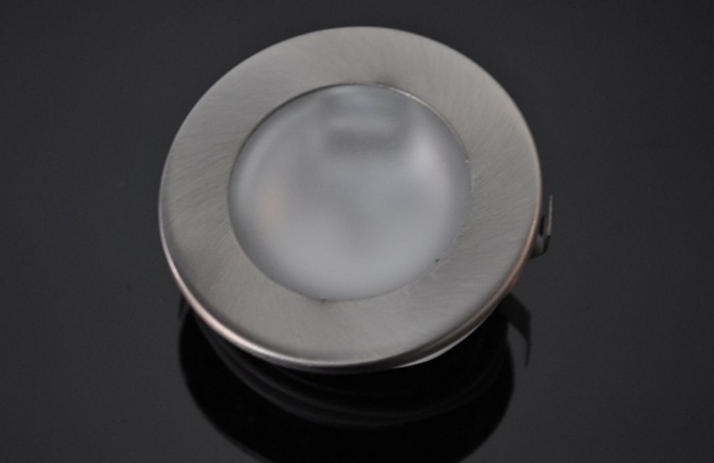 1159 Möbel Einbaustrahler in eisengebürstet mit matter Scheibe