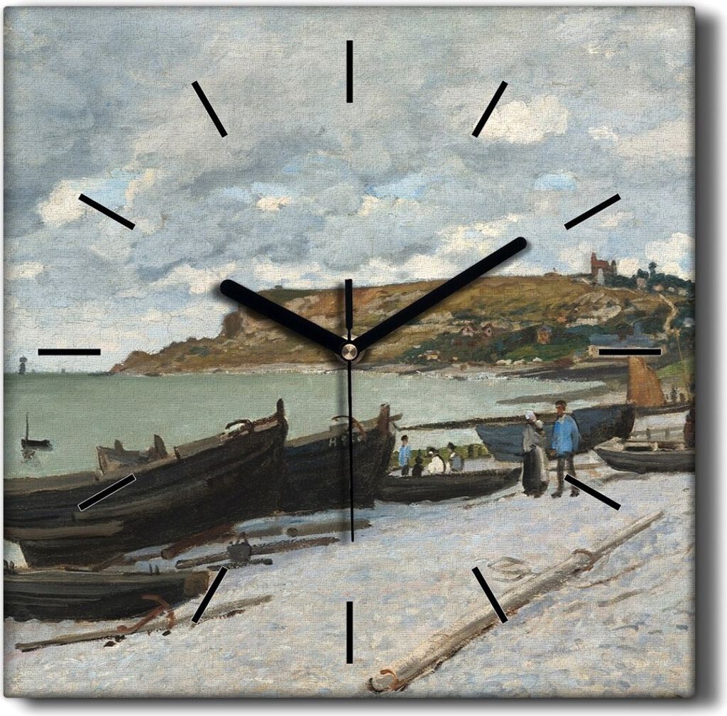 Coloray Hodiny Unikátní 30x30 cm Tiché hodiny Pro obývací pokoj a kuchyň Nástěnné hodiny Plátno Černé ručičky hodin - Saintwarze Hand...