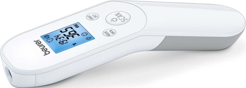 Beurer FT 85 Fernabtastthermometer Weiß Stirn Tasten Produktbild 
