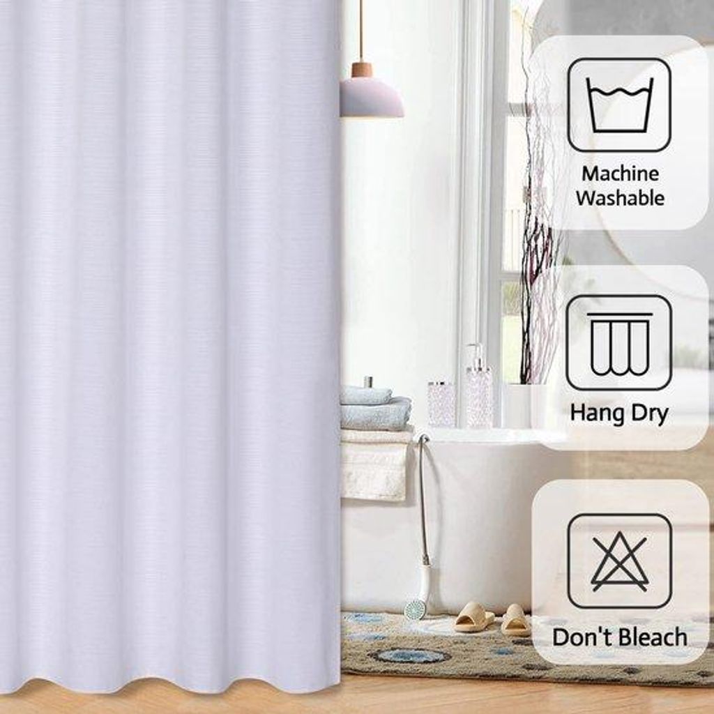 Polyester-Duschvorhang mit modischem Streifenmuster