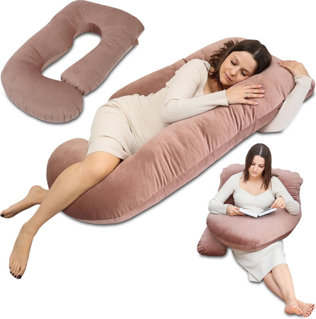 Schwangerschaftskissen Seitenschläferkissen J Form - Stillkissen XXL Lagerungskissen Swan Pillow Kuschelkissen Komfortkissen Schlafkissen mit abne...