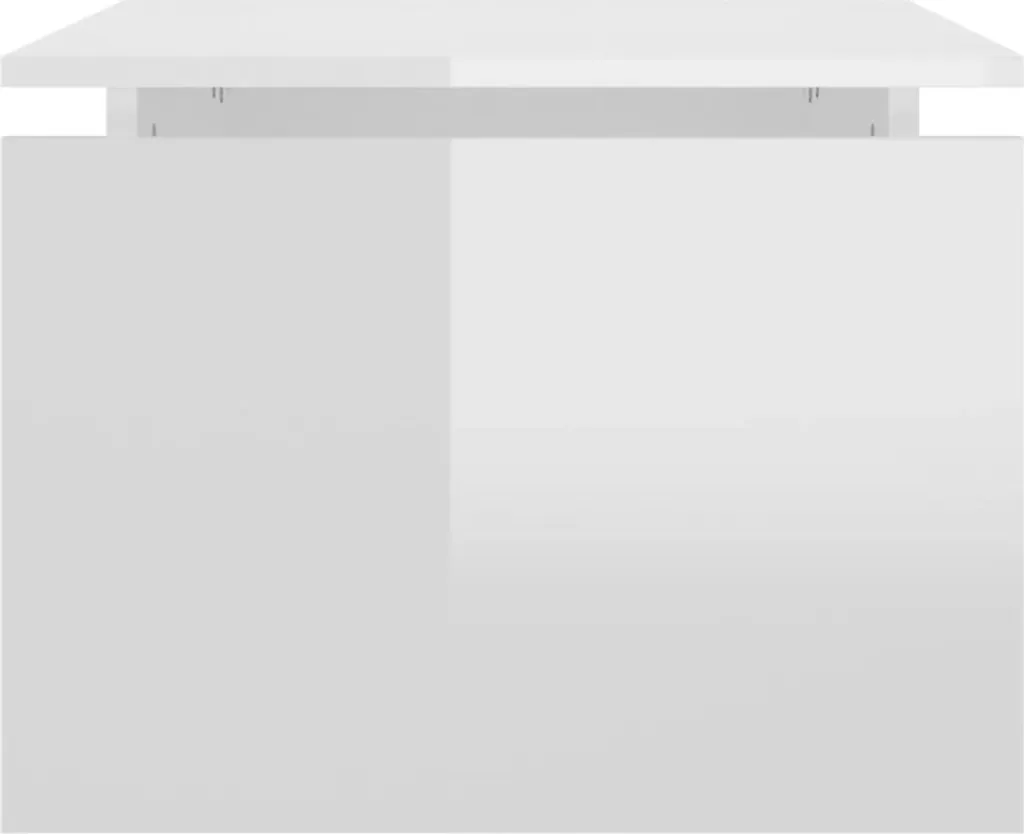 Tavolino Basso Bianco Lucido 68x50x38 cm | Design Moderno Economico - 6
