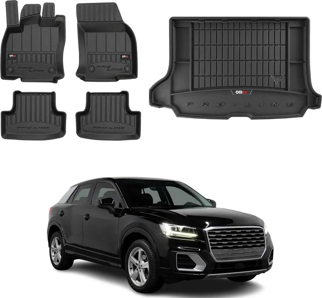Protezione Abitacolo Audi Q2 2016-20: Set Tappetini OMAC Gomma TPE 5pz