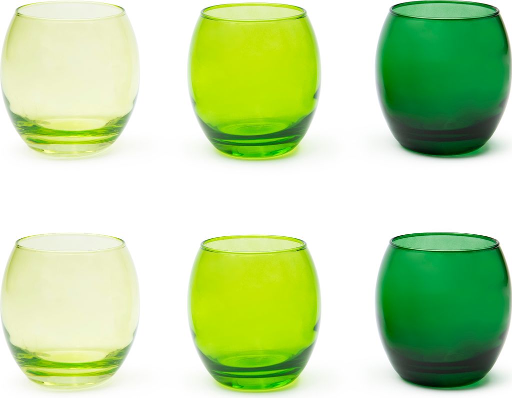 Excelsa Set mit 6 Wassergläsern Santiago Glas 40,5 cl Grün