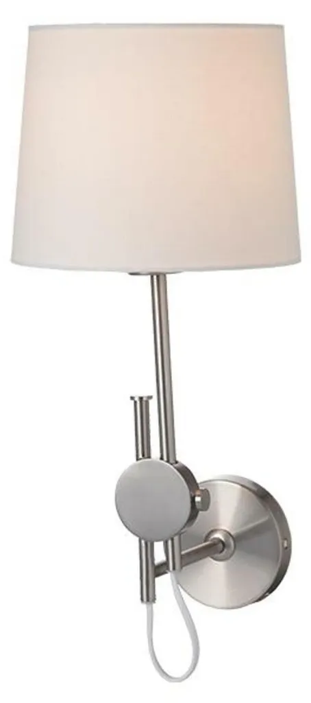 Lampe de chevet murale avec abat-jour en tissu gris ML306421WS