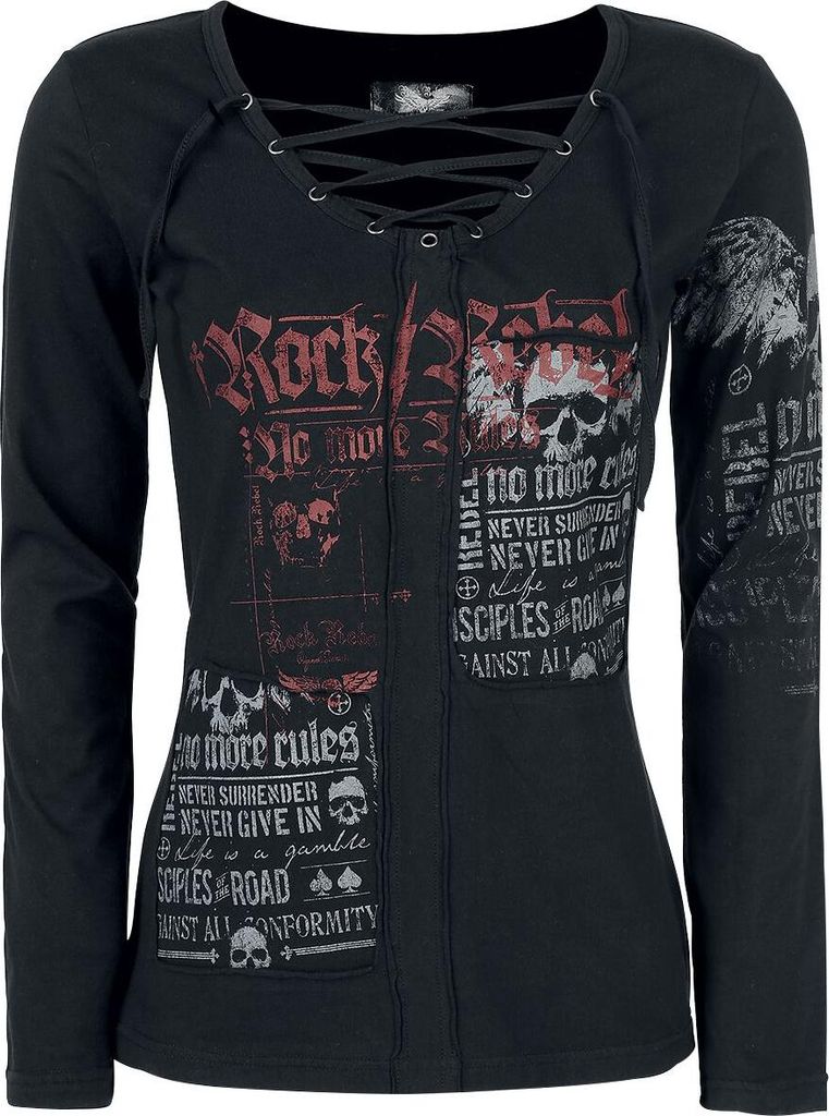 Rock Rebel by EMP Damen schwarzes Langarmshirt mit Produktbild 