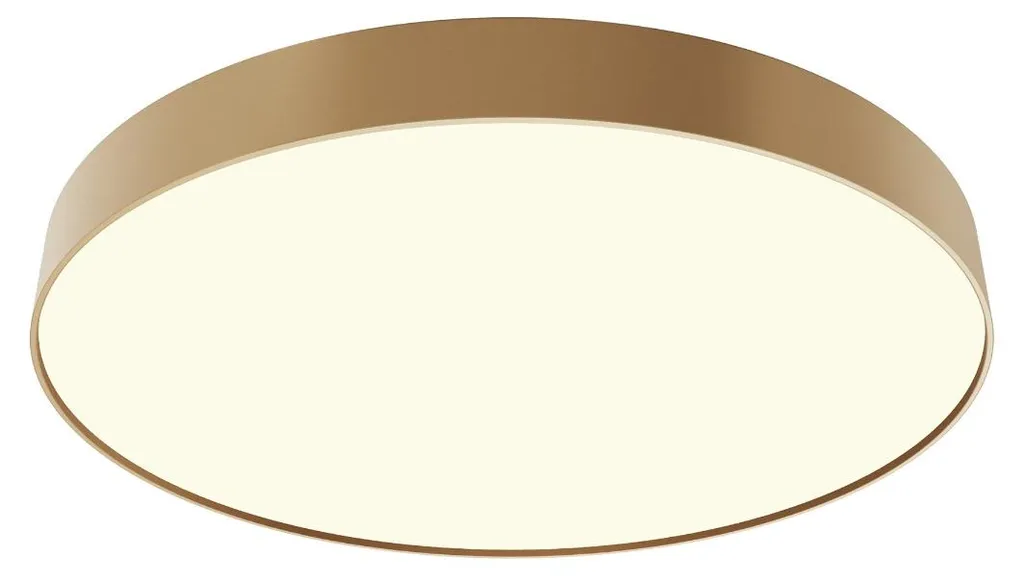 Éclairage LED chaud pour grand salon plafonnier rond doré 60cm Maytoni