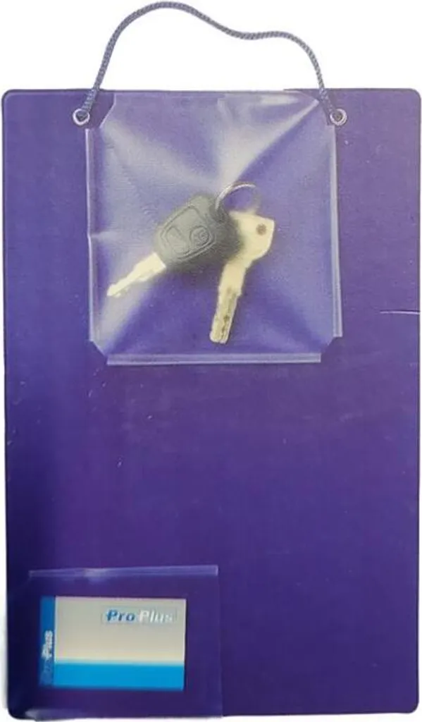 Protège-document d'atelier A4 bleu avec rangement clés - Pack de 10 unités - 13