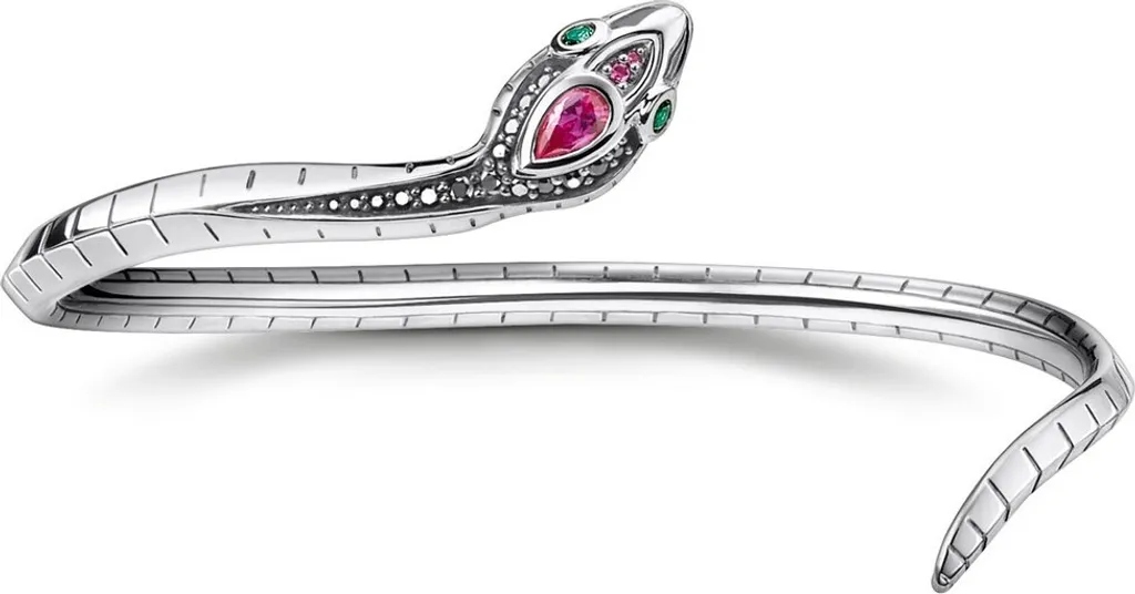 Bijou jonc femme 17cm en argent hypoallergénique et durable serpent