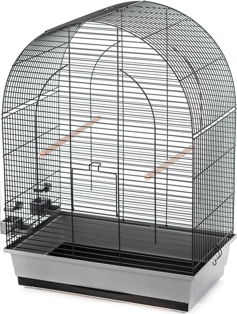 Duvo+ Vogelkäfig Lusi 3 grau/schwarz