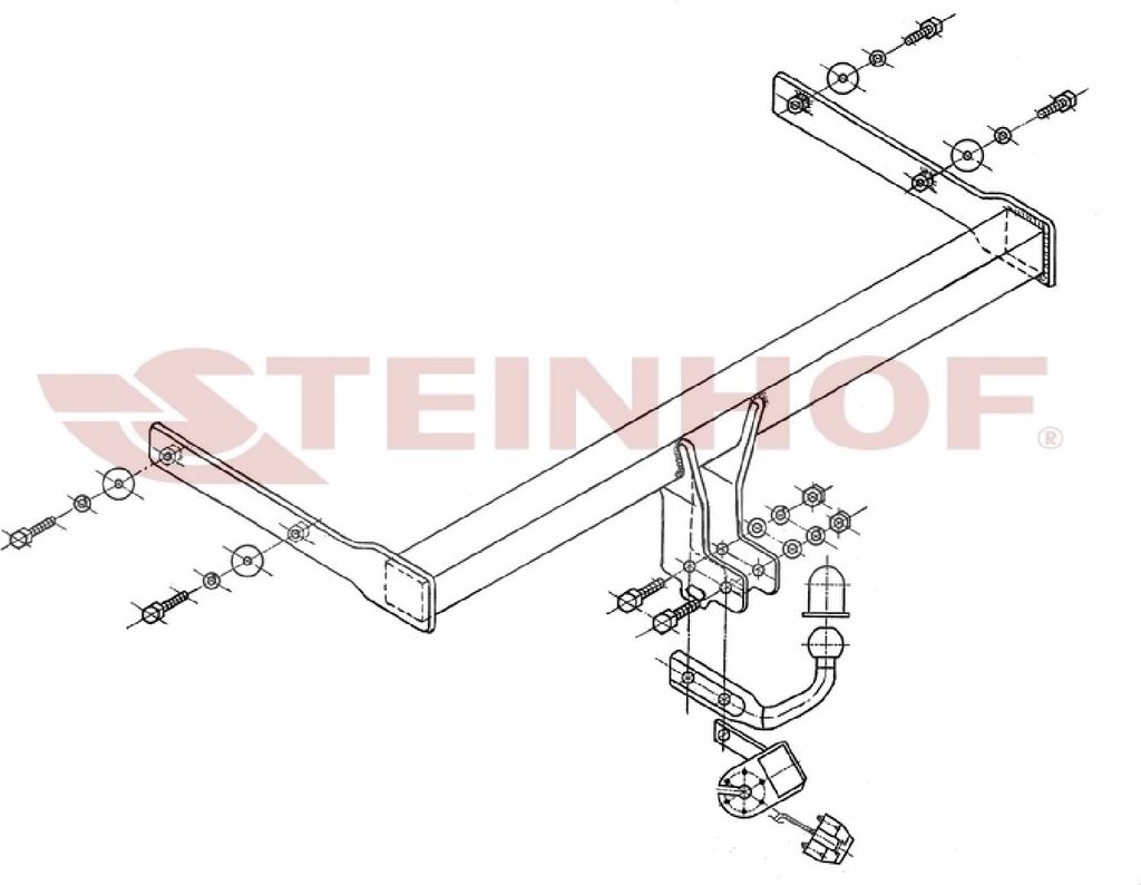 Z547878 Anhängerkupplung passend für SKODA Octavia II 06/2004-2013 starr