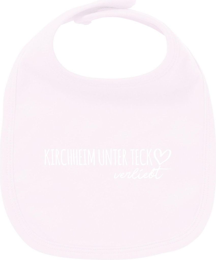 Huuraa Unisex Babylatz Kirchheim unter Teck verliebt Geschenk Babypink Baumwolle Kirchheim unter Teck Mitbringsel