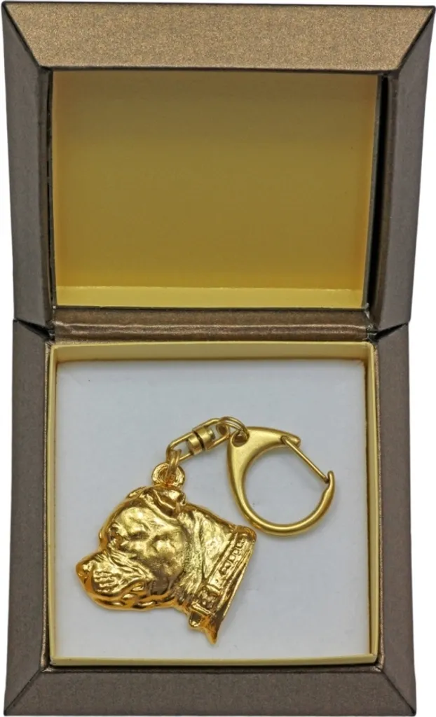 Pendentif Staffordshire Bull Terrier Doré : Ne perdez plus vos clés !