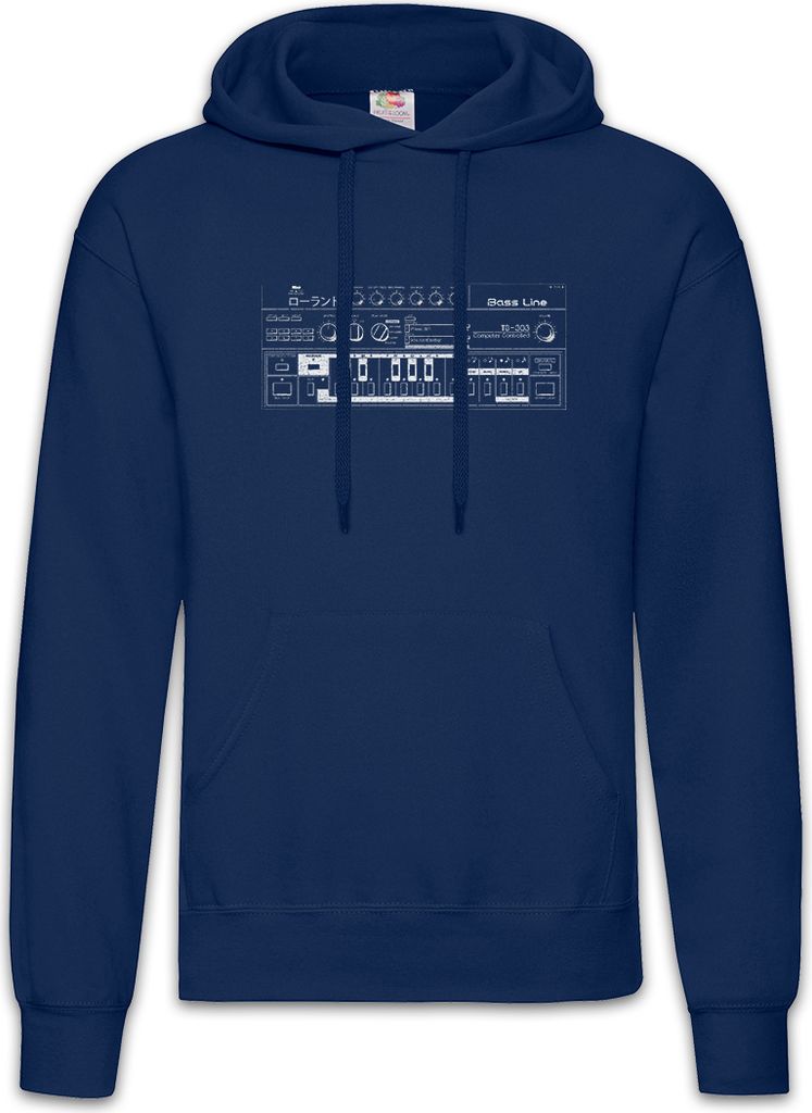 Urban Backwoods Synthesizer 303, Herren Hoodie, Farbe: Navy, Größe: L