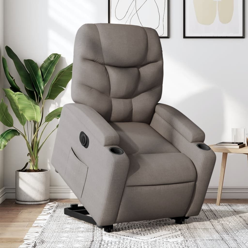 Cloris DesignMöbel Relaxsessel mit Aufstehhilfe Elektrisch Taupe Stoff , Klassische Sessel 2024 Neu
