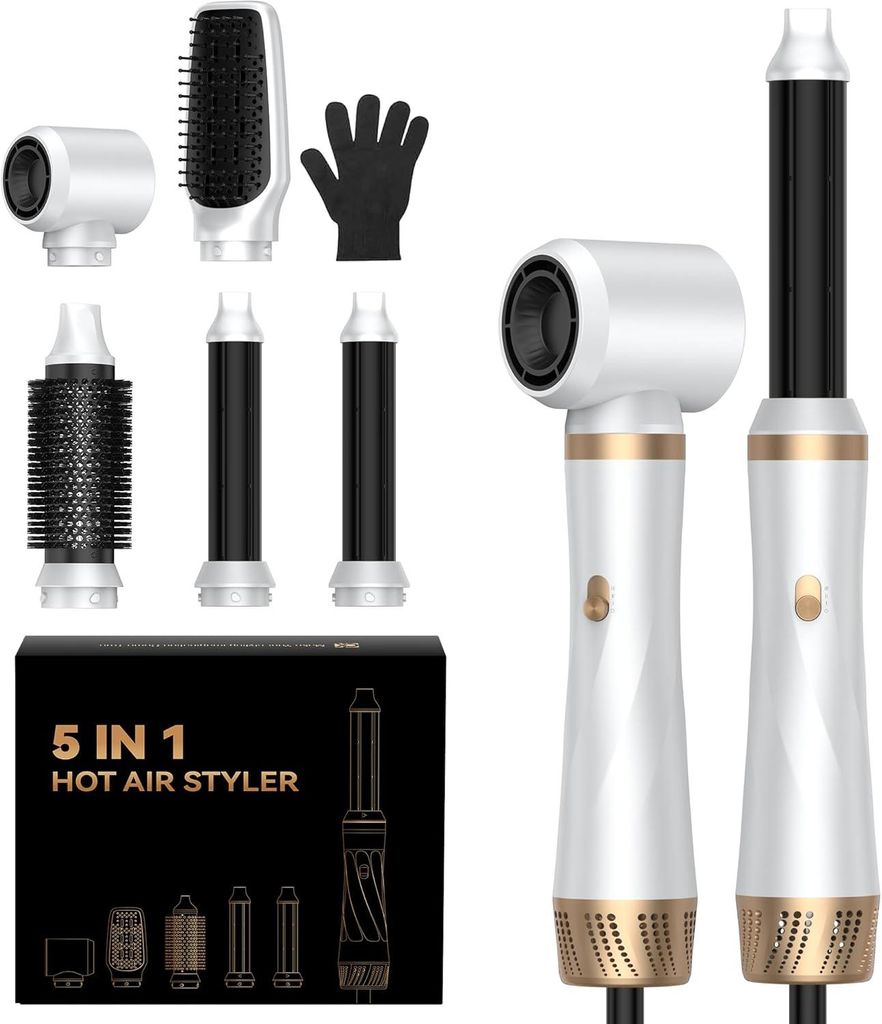 5-in-1 Airstyler 1000W Hairstyler mit Warmluftbürste, Produktbild 