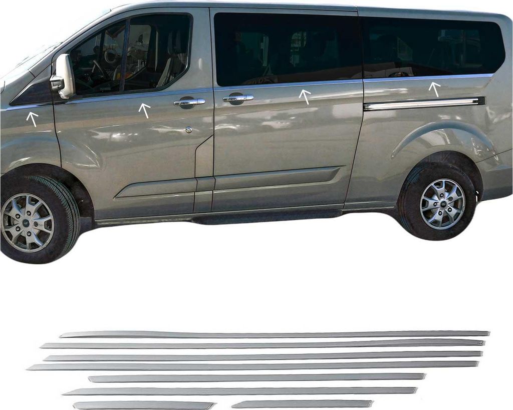 Okenní lišty pro Ford Tourneo Custom V362 2013-2023 chrom Obrázek produktu 
