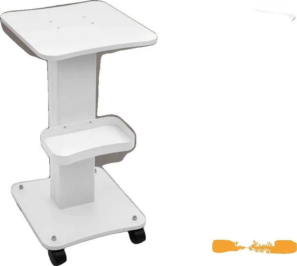 Table de soin pour salon de beauté blanche avec rangement efficace