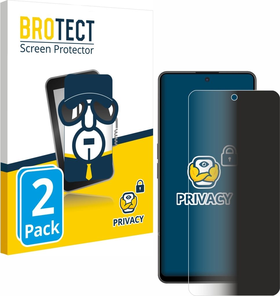 2x BROTECT Sichtschutzfolie für OnePlus Nord CE 3 Lite 5G Anti-Spy Privacy Sichtschutz Blickschutz Folie Blaulicht-Schutz