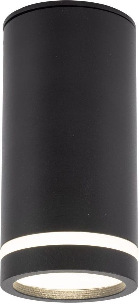 Deckenlampe Metall rund D: 5,5 cm Aufputz Schwarz GU10 Modern Spot Lampe Decke Deckenleuchte