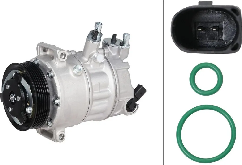 Compresseur de climatisation 12V HELLA Ø 110 adapté à VW JETTA IV
