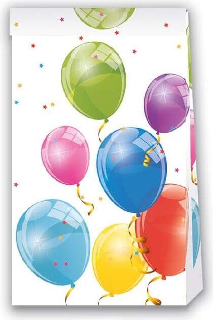 Sacchetti per feste - Palloncini - ca. 13 x 23,5 cm Immagine del prodotto 