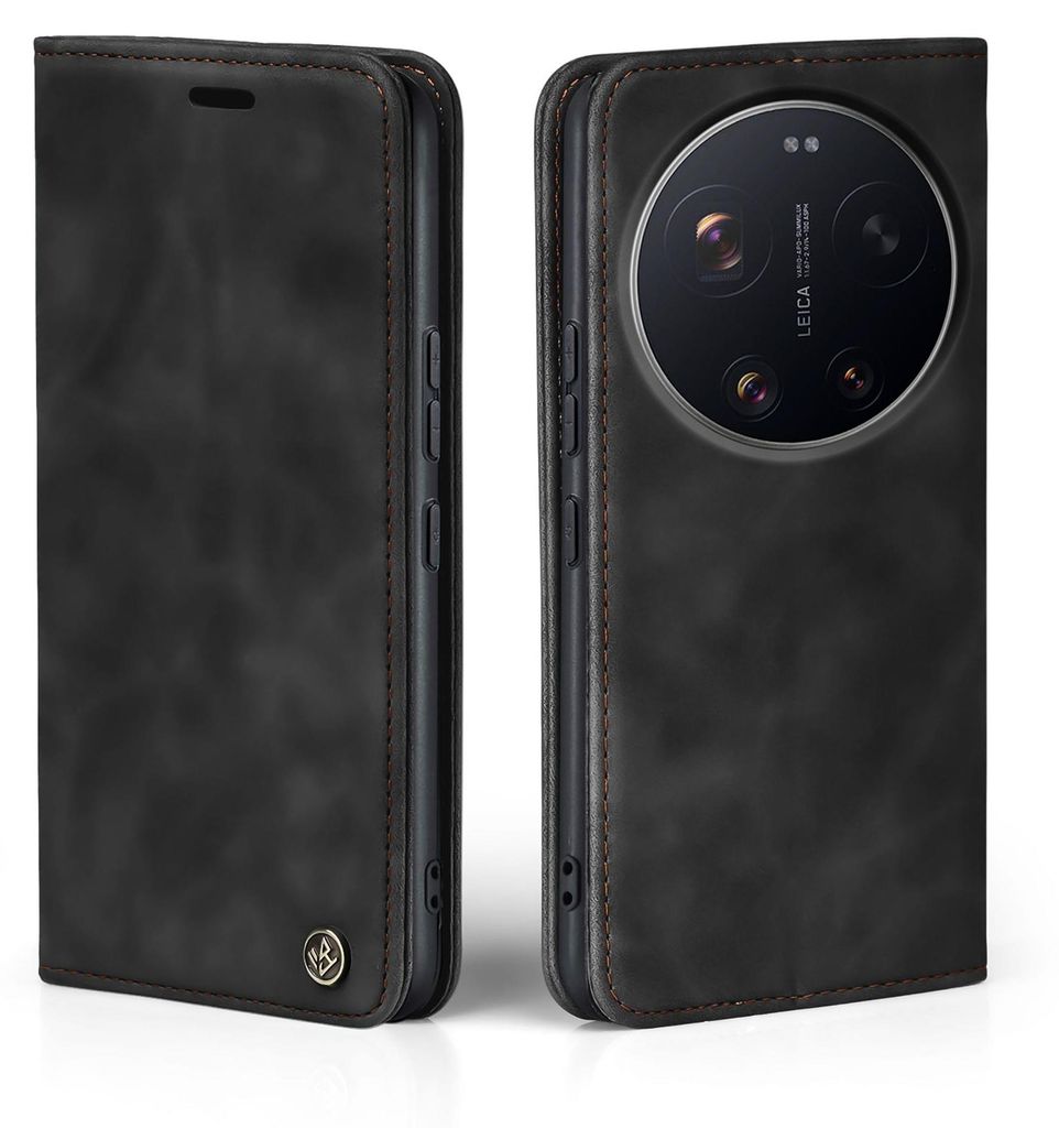 Handy Hülle für Xiaomi 17 Ultra Klapphülle Bookcase Flip Cover Handy Tasche Etui Farbe: Schwarz