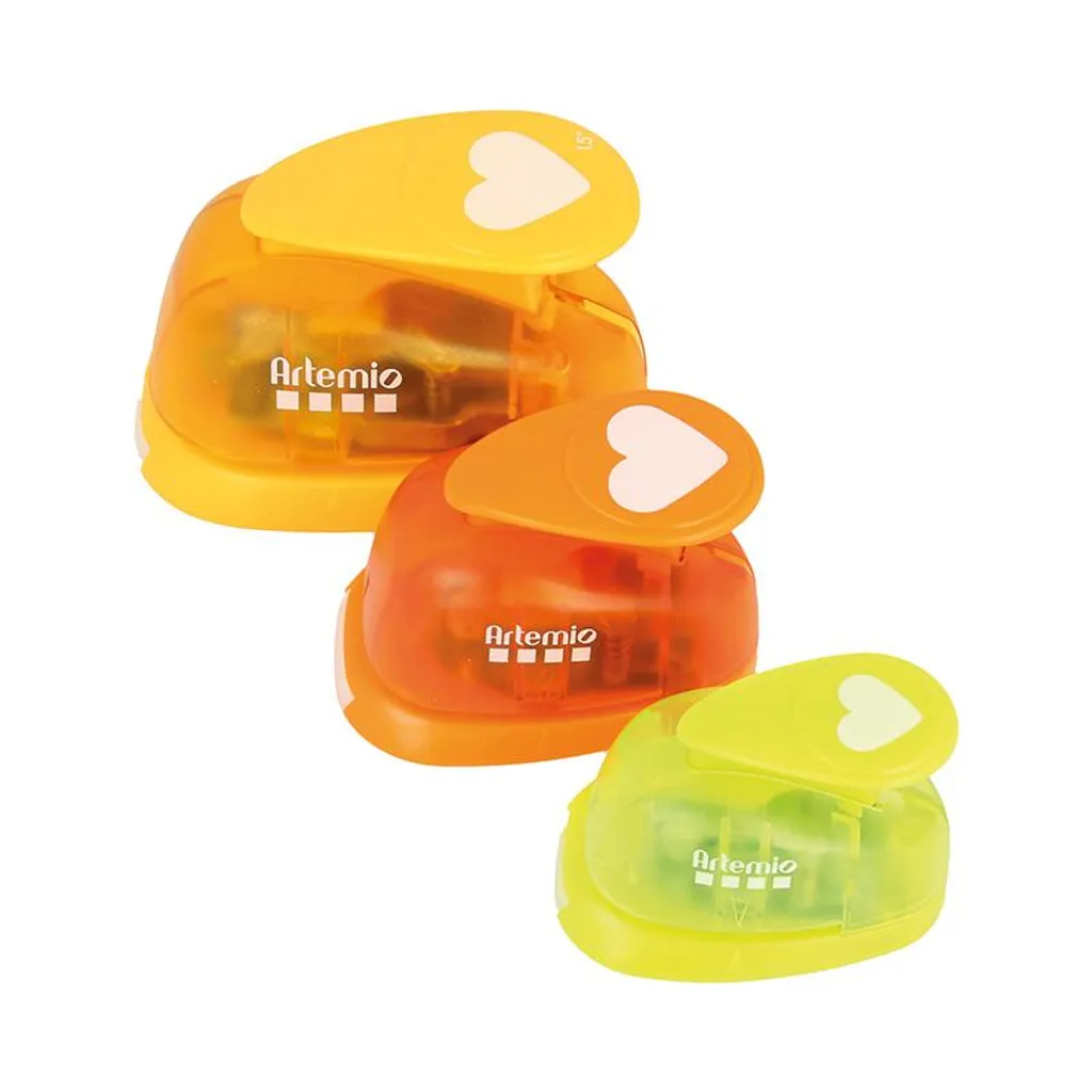 Set 3 Perforatori a Cuore Artemio per Scrapbooking e Hobby Creativi