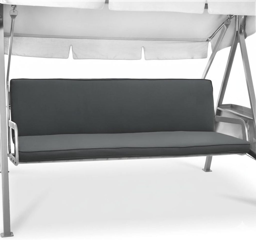 Beautissu Hollywoodschaukel 3 Sitzer 2er Set Loft HS, 180x50cm, Hellgrau