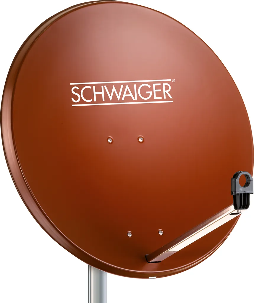 Antenne Satellite 85cm Rouge Brique - Réception TV 4K Parfaite sur Toit - 6