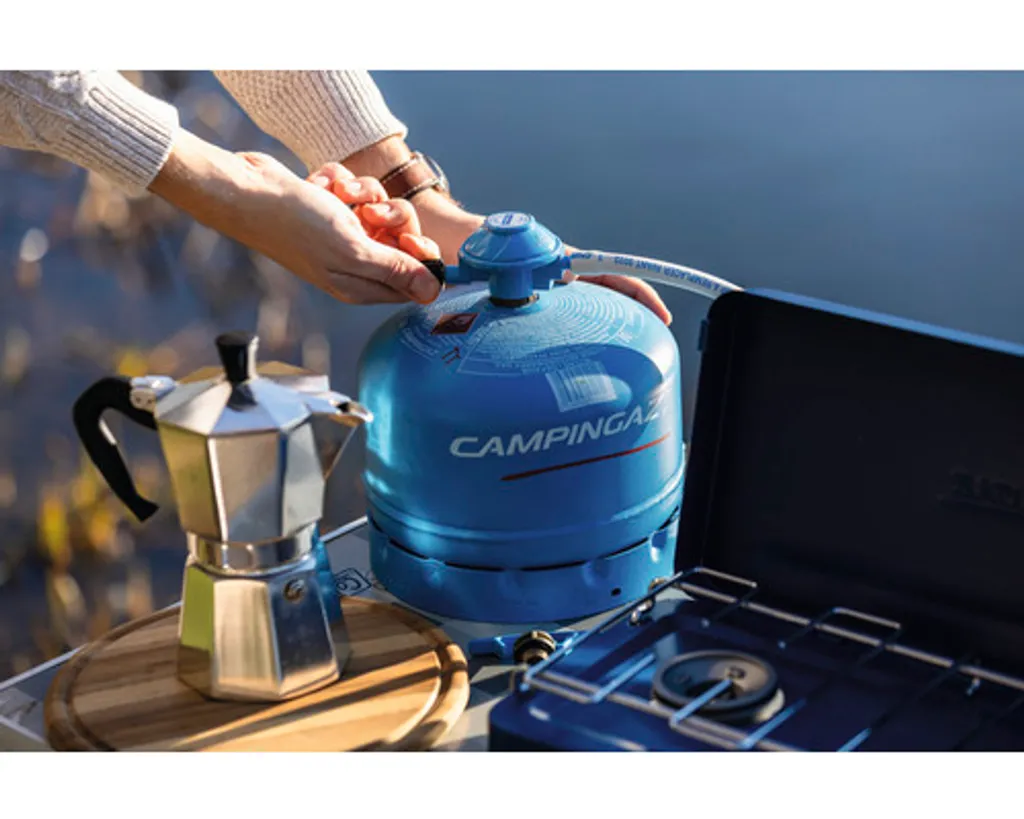 Campingaz Base Camp Lid Réchaud à Gaz 2 Brûleurs avec Couvercle Robuste