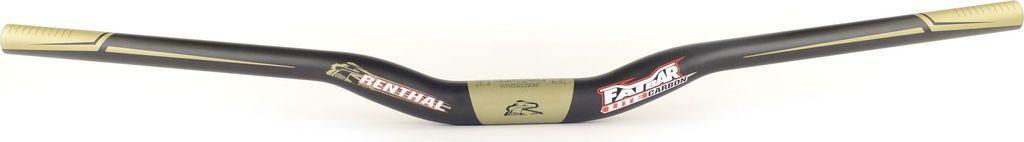 Renthal V2 Fatbar Lite Carbon Riser Lenker, 31.8mm, 760x30mm, 7°/5°, carbon/gold