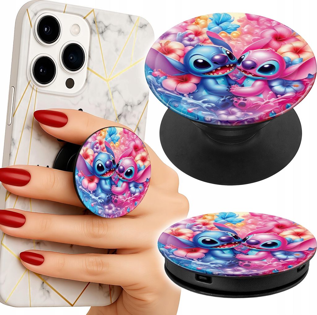 Popsocket Držiak/stojan na prst na telefón Modrá Ružová Obrázok produktu 