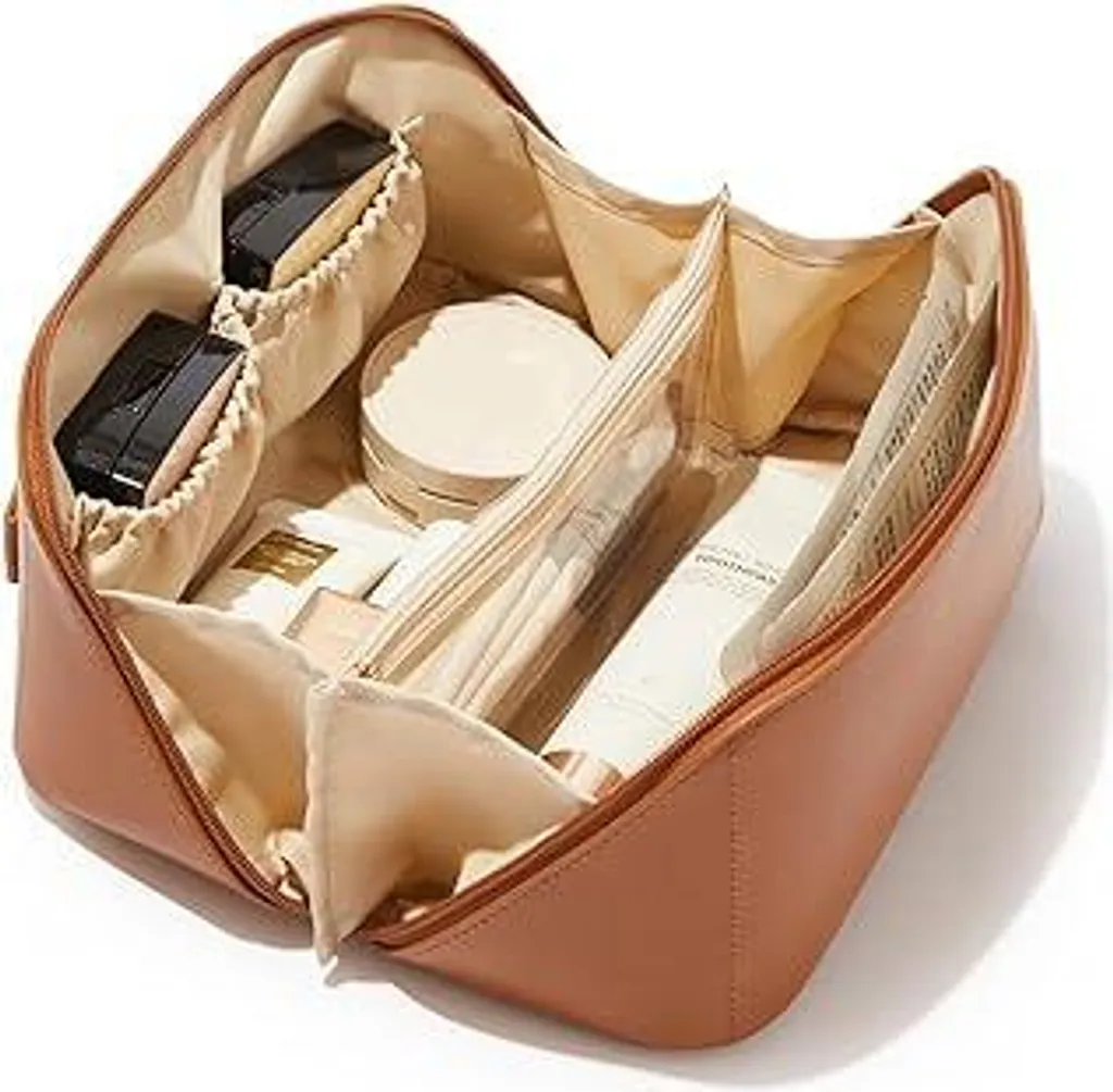 Lidxfeo Organizer Cosmetico Aesthetic Marrone | Design Funzionale