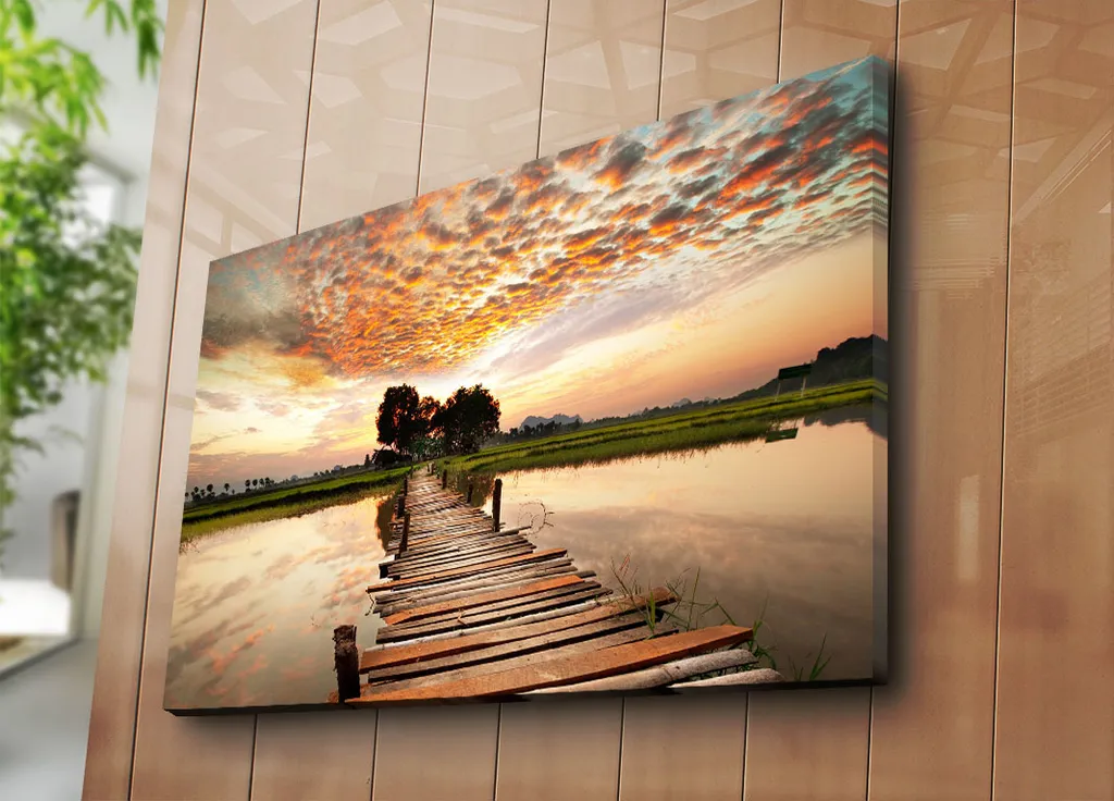 Quadro Wallity 70x100 Tela Scamosciata - Un'Esplosione di Colori