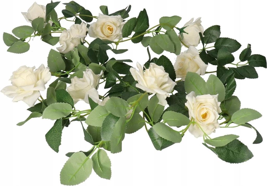 Künstliche Blumen Pflanzen Girlande 220 cm Rose Rosen
