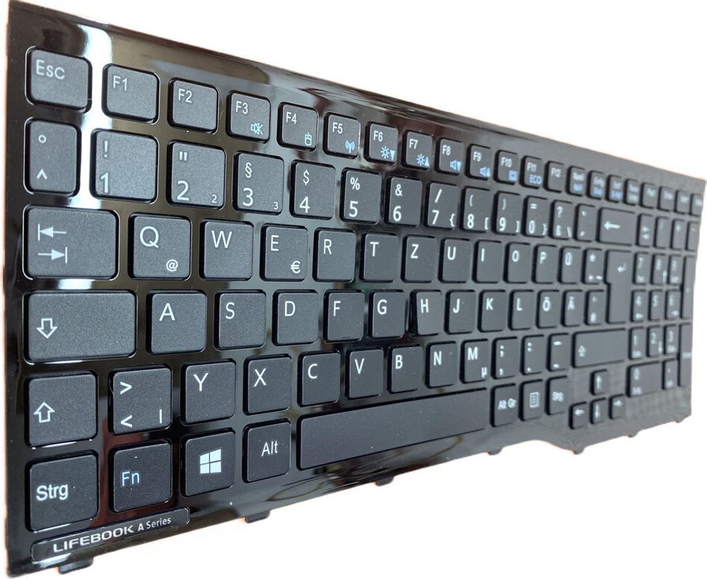 DE - Schwarz Tastatur Keyboard mit Glänzend Rahmen kompatibel für P/N: CP611954-01