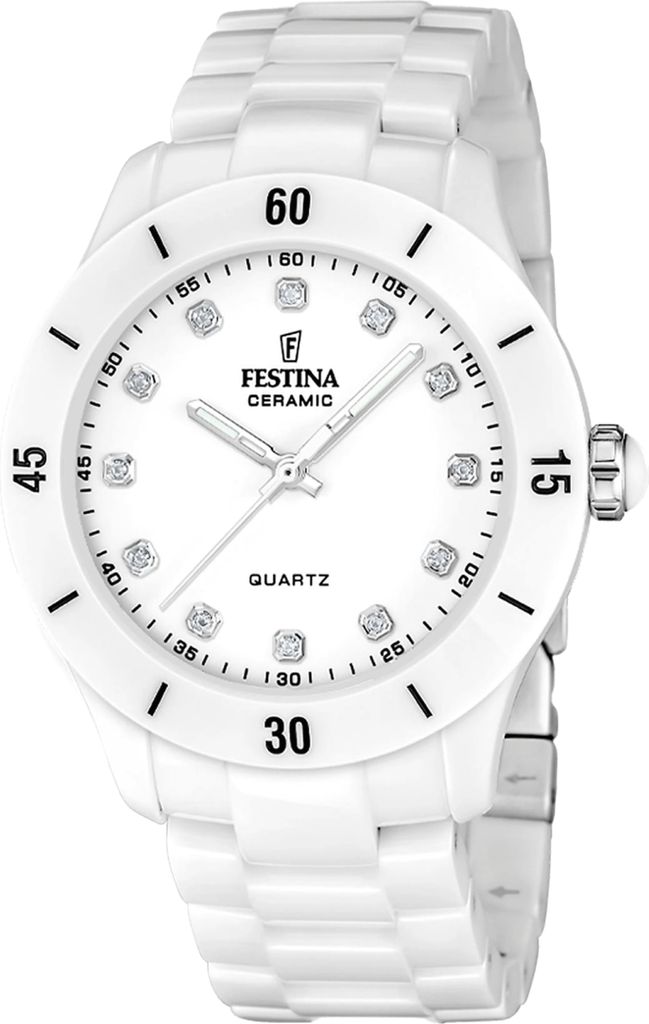 Festina Damenuhr Keramik Armbanduhr Keramik weiß UF20720/2 Produktbild 