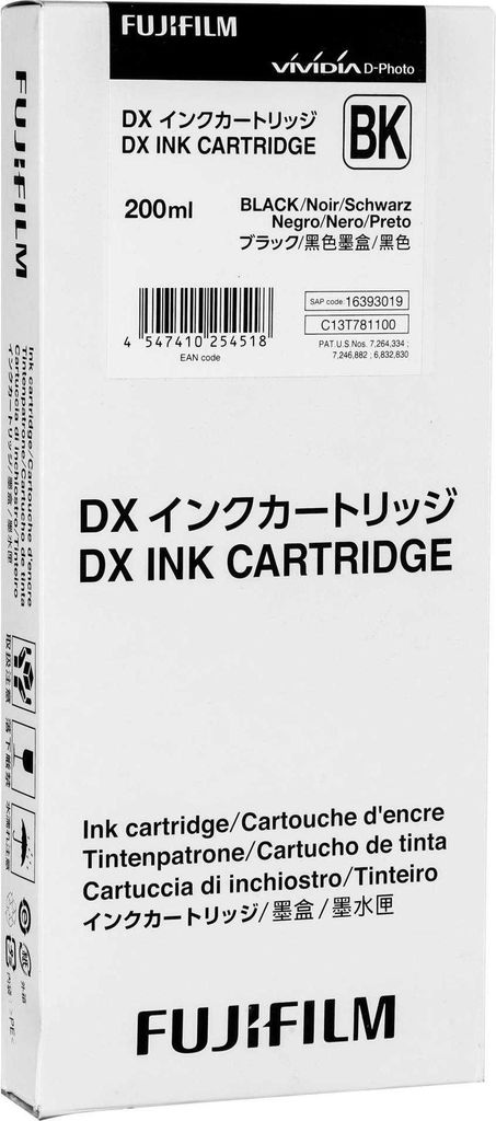 Fujifilm DX Ink Cartridge 200 ml black (70100111585)