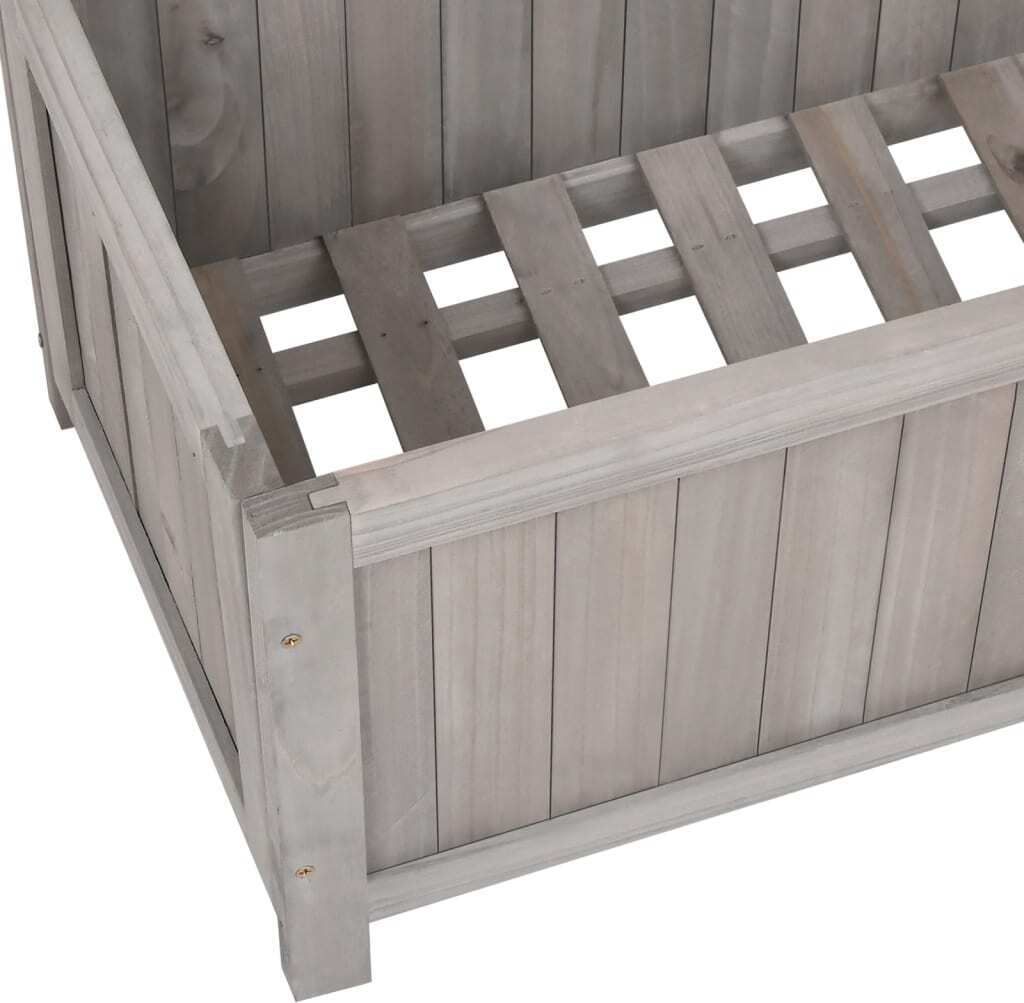 vidaXL Garten-Spalier mit Blumenkasten Grau 70x30x135 cm Produktbild 5