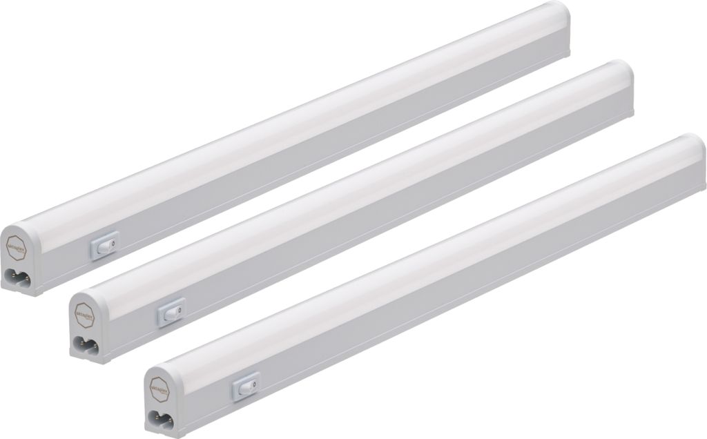 3er Set Oktaplex Unterbauleuchte Küche 54 cm Küchenleuchte LED neutralweiß 4000K 8,8W mit Schalter