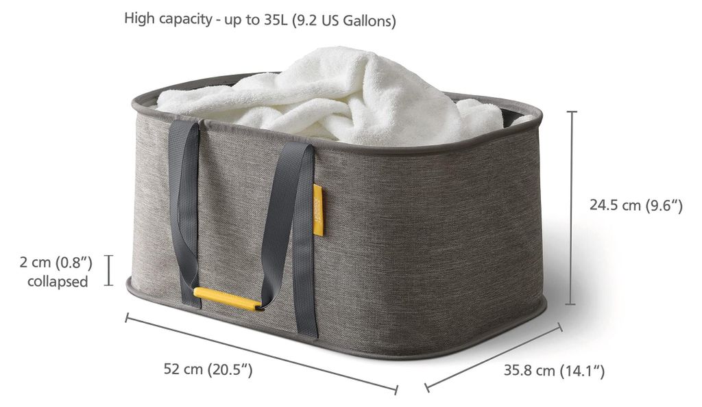 Joseph Joseph Hold-All faltbarer 35L Wäschekorb grau