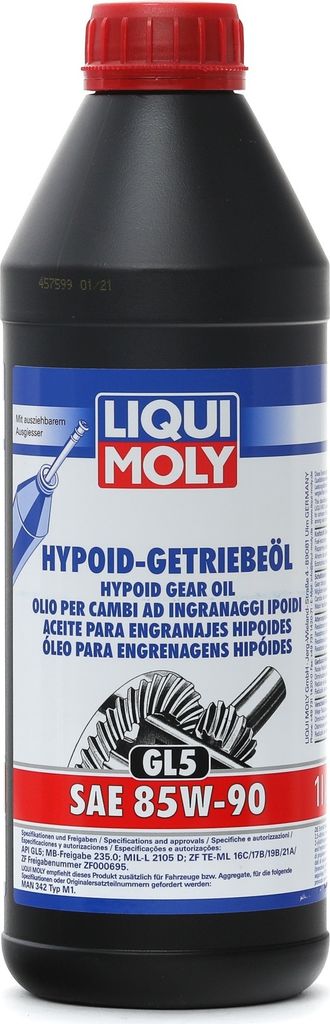 LIQUI MOLY 1035 Hypoid GL5 Getriebeöl Mineralöl 85W-90 1L Produktbild 